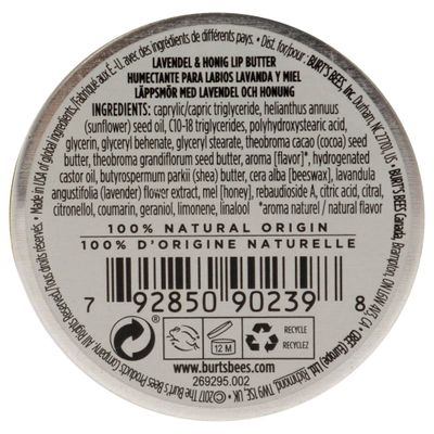 Burts Bees Lavander and Honey Lip Butter Unisex Lip Balm 0.4 oz