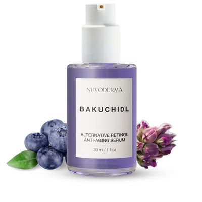 Bakuchiol Face Serum - Bakuchiol Retinol Alternative - Organic Bakuchiol Serum with Collagen and Peptides - Natural Anti-Aging Serum for Fine Lines, Wrinkles, Dark Circles