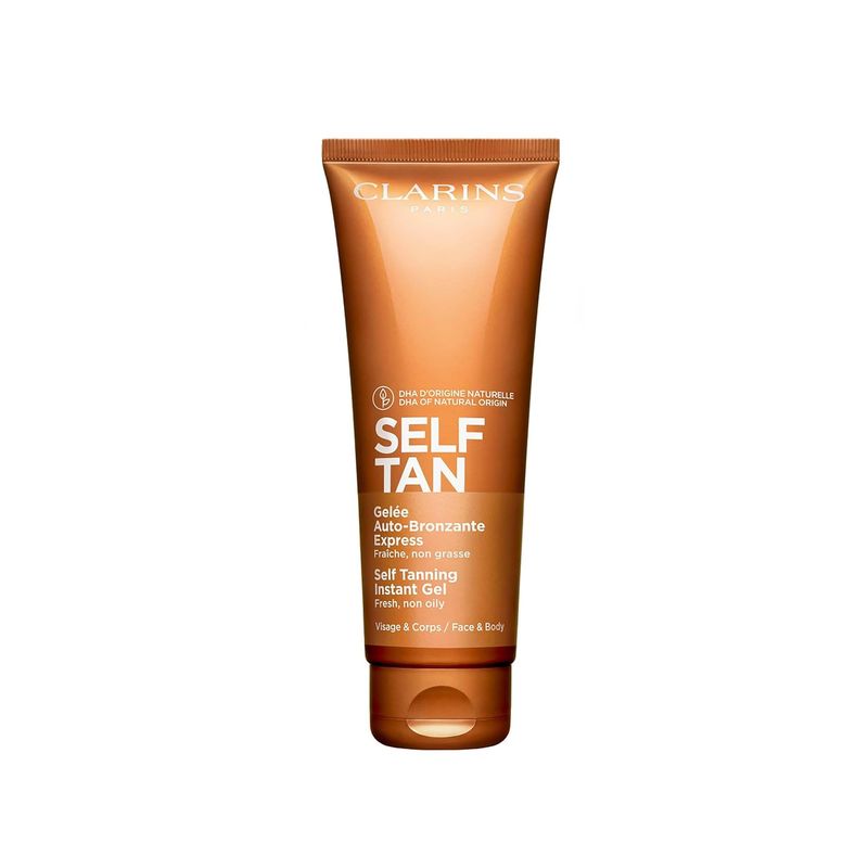 Clarins Self Tanning Tinted Gel | Self Tanner For Face and Body | Natural, Long-Lasting, Streak-Free, Buildable, Instant Tan* | Non-Staining and Fast Absorbing | Contains Glycerin | 4.2 Ounces