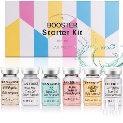 BB Facial Glow Starter Kit Serum Hyaluronic Acid Essence Skin Care Set 0.27oz 6 Vials, Skin Care Serum for Face BB Radiance Facial Serum Kit