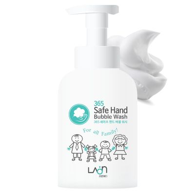 DERLADIE Safe Hand Bubble Wash for All Skin Types 500 ml Korean Skin Care Made, 17 fl oz