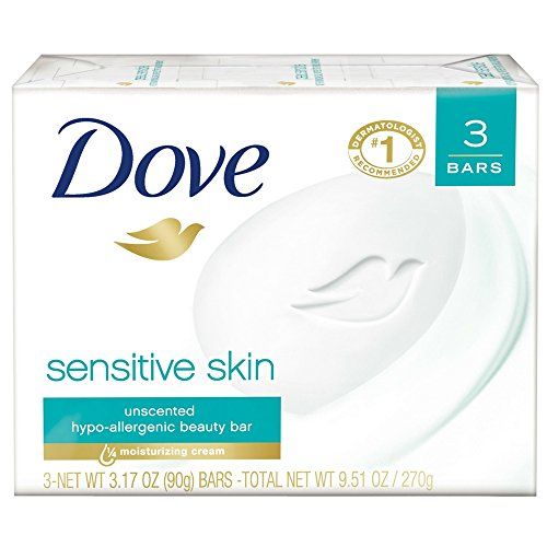 Dove Beauty Bar Sensitive Skin 3.17 oz, 3 Bar(Pack of 8)