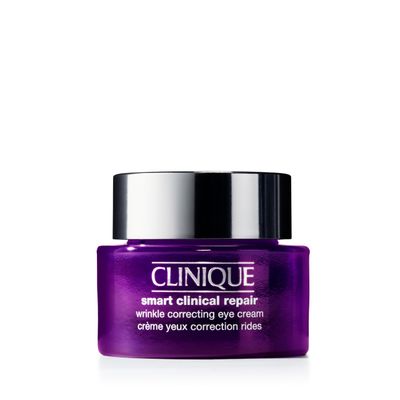 Clinique Smart Clinical Repair Wrinkle Correcting Eye Cream With Hyaluronic Acid + Peptides | Anti-Aging, Hydrating + Depuffing, Mini Travel Size, 0.5 Ounce