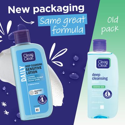 Clean &amp; Clear Deep Cleansing Lotion - Sensitive (200ml)