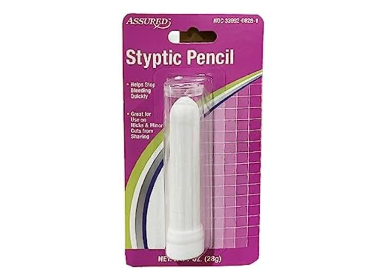 Assured Styptic Pencil 1 Oz - Stop Bleeding Fast, Gentle on Skin. Must-Have for Shaving and Grooming.