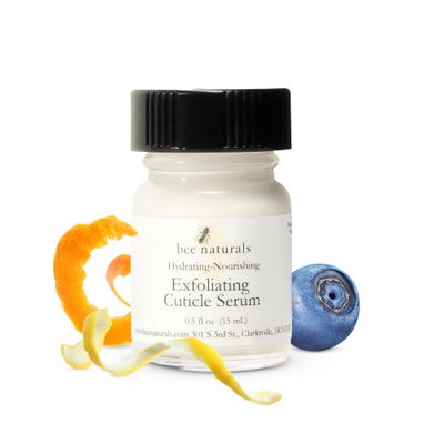 Bee Naturals Exfoliating Cuticle Serum - Renewal Advanced HydroComplex &amp; Fruit Extracts for Deep Hydration &amp; Gentle Exfoliation - Professional Grade, Cruelty-Free Nail Care