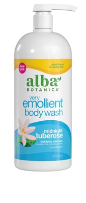 Alba Botanica Very Emollient Body Wash, Midnight Tuberose, 32 Oz (Packaging May Vary)