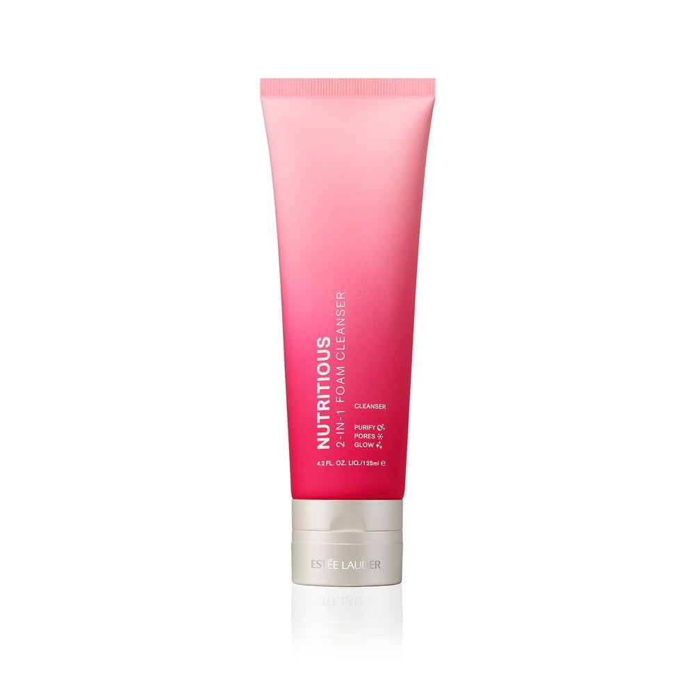Este Lauder Nutritious 2-in-1 Foaming Face Cleanser &amp; Mask | Pore Minimizer, 4.2 Ounce