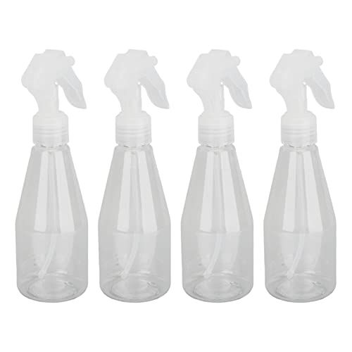 4pcs Plastic Mist Bottle, Refillable Empty Clear Small Spray Bottle for Skin Care Watering Cleaning 200ml