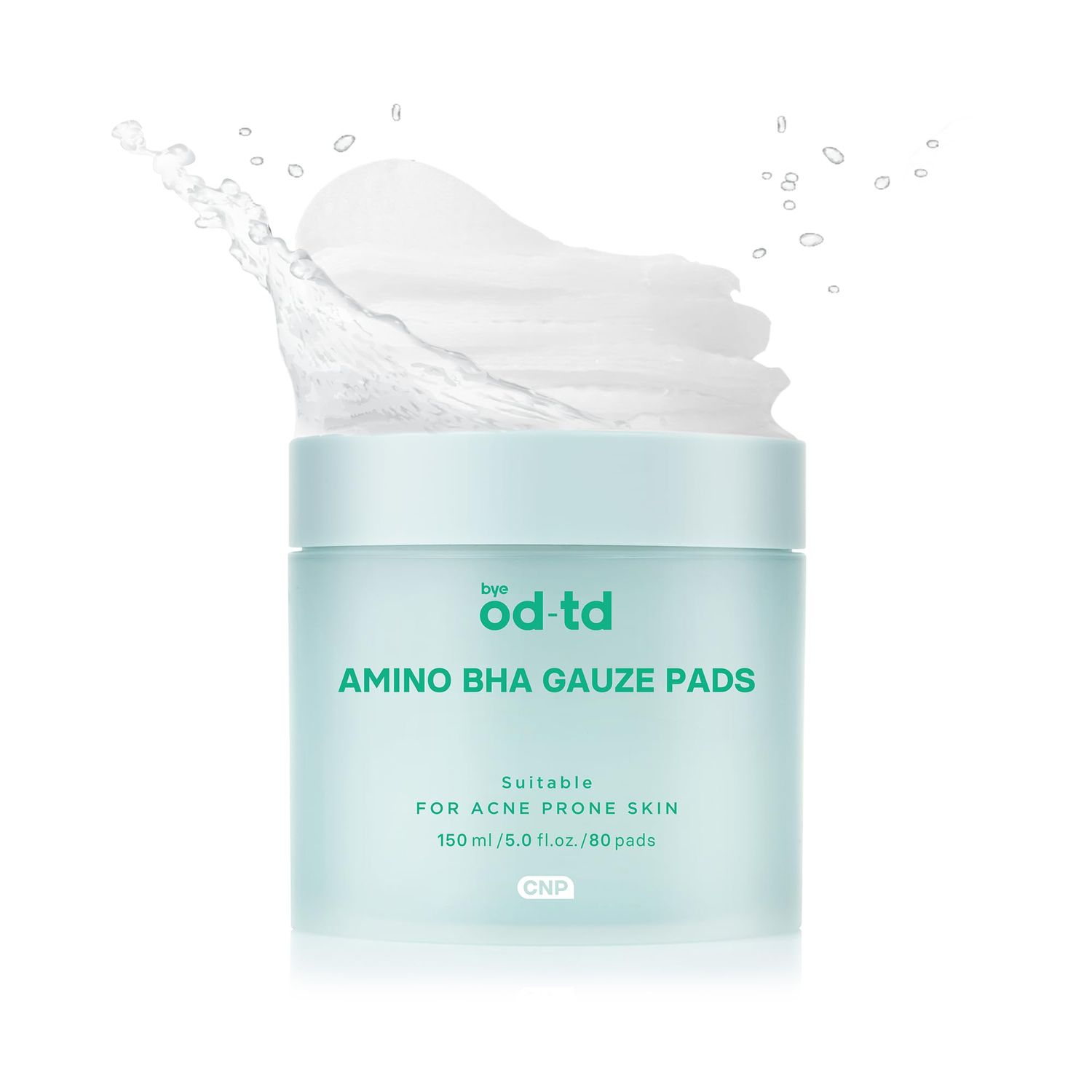 bye od-td Amino BHA Pads (80 Count) - Pre-Soaked Oil Control Cotton Pads for Gentle Exfoliation, Soothing &amp; Hydration, Korean Skin Care. Amino Acid, Salicylic Acid, Tea Tree