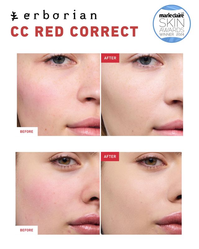 CC Red Correct - Skincare-First Green Color Corrector with Centella Asiatica, Illuminating Green Color Corrector with Redness Coverage and SPF 25 - Soothes &amp; Hydrates - Cica, Korean Skincare - 0.5 Oz