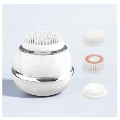 Facial Cleansing Brush Face Scrubber with 3 Brush Heads, Wireless Charging Face Cleansing Brush for Skin Exfoliation, Deep Facial Cleanser Brush, Kimairay Face Scrubber for Women/Men