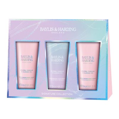 Baylis &amp; Harding Gift Set for Women - Hand Care Pack - Jojoba, Vanilla &amp; Almond Oil, 3-Pack