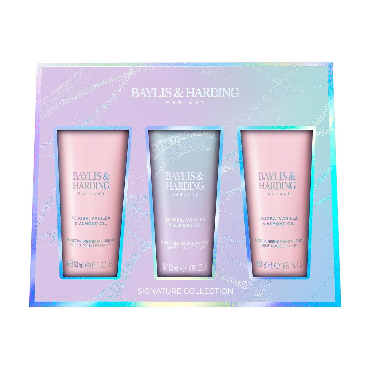 Baylis &amp; Harding Gift Set for Women - Hand Care Pack - Jojoba, Vanilla &amp; Almond Oil, 3-Pack