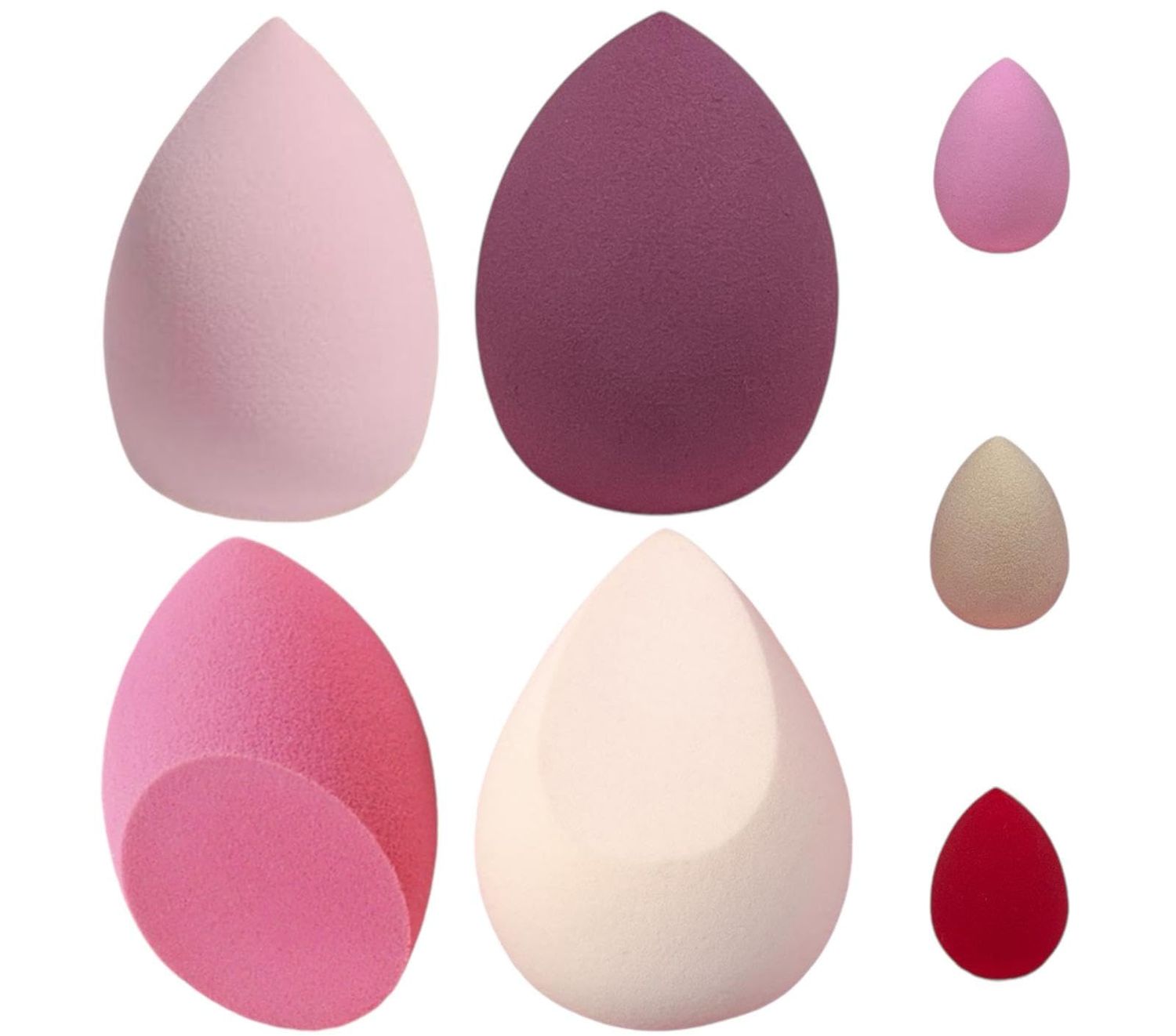 Fresh up - Beauty-Blender - Makeup-Sponge - Foundation-Sponge - Beauty-Blender-Sponge, Reusable, Washable, Streak Free Application, Vegan, Latex Free, Multicolor (Pack of 7)