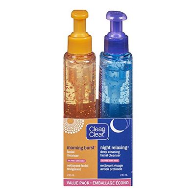 Clean &amp; Clear morning burst/night relaxing day/night cleanser 2 pack