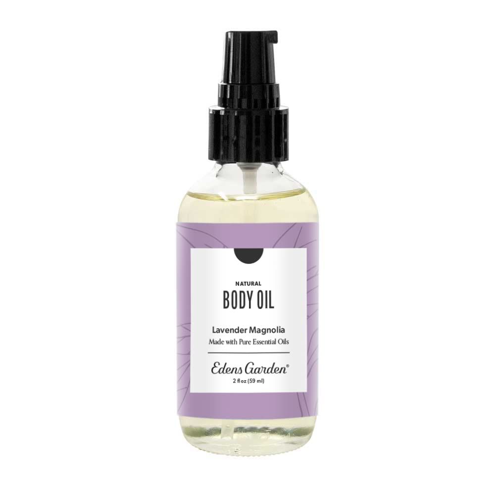 Edens Garden Lavender Magnolia Body &amp; Bath Oil - Feminine Floral Blend with Pure Essential Oils &amp; Vitamin E for Moisturizing Dry Skin - After Shower Scented Oil for Womens Skin Care, 2 fl oz (59 ml)