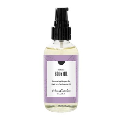 Edens Garden Lavender Magnolia Body &amp; Bath Oil - Feminine Floral Blend with Pure Essential Oils &amp; Vitamin E for Moisturizing Dry Skin - After Shower Scented Oil for Womens Skin Care, 2 fl oz (59 ml)