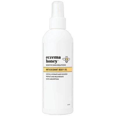 ECZEMA HONEY Antioxidant Body Oil - After Shower All Over Body Oil Spray for Skin - Eczema-Prone &amp; Sensitive Moisturizing Skin Oil - Unscented Body Oils for Women, Men &amp; Kids (8 Fl Oz)