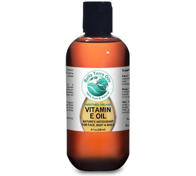 Bella Terra Oils - Organic Vitamin E Oil 8 oz - Luxurious Organic Wheat Germ Derived Oil, Abundant in Organic Vitamin E Antioxidants, Skin&#39;s Best Friend for a Radiant Glow