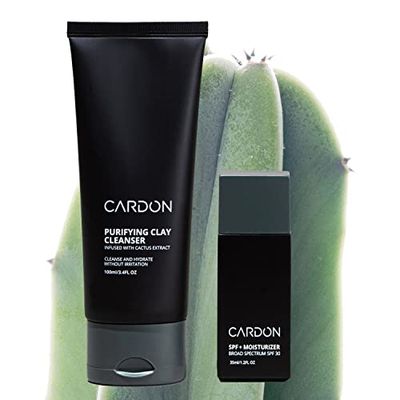 CARDON Daily Skincare Set for Men | Face Moisturizer with SPF 30 &amp; Clay Face Wash | Best Gift for Men