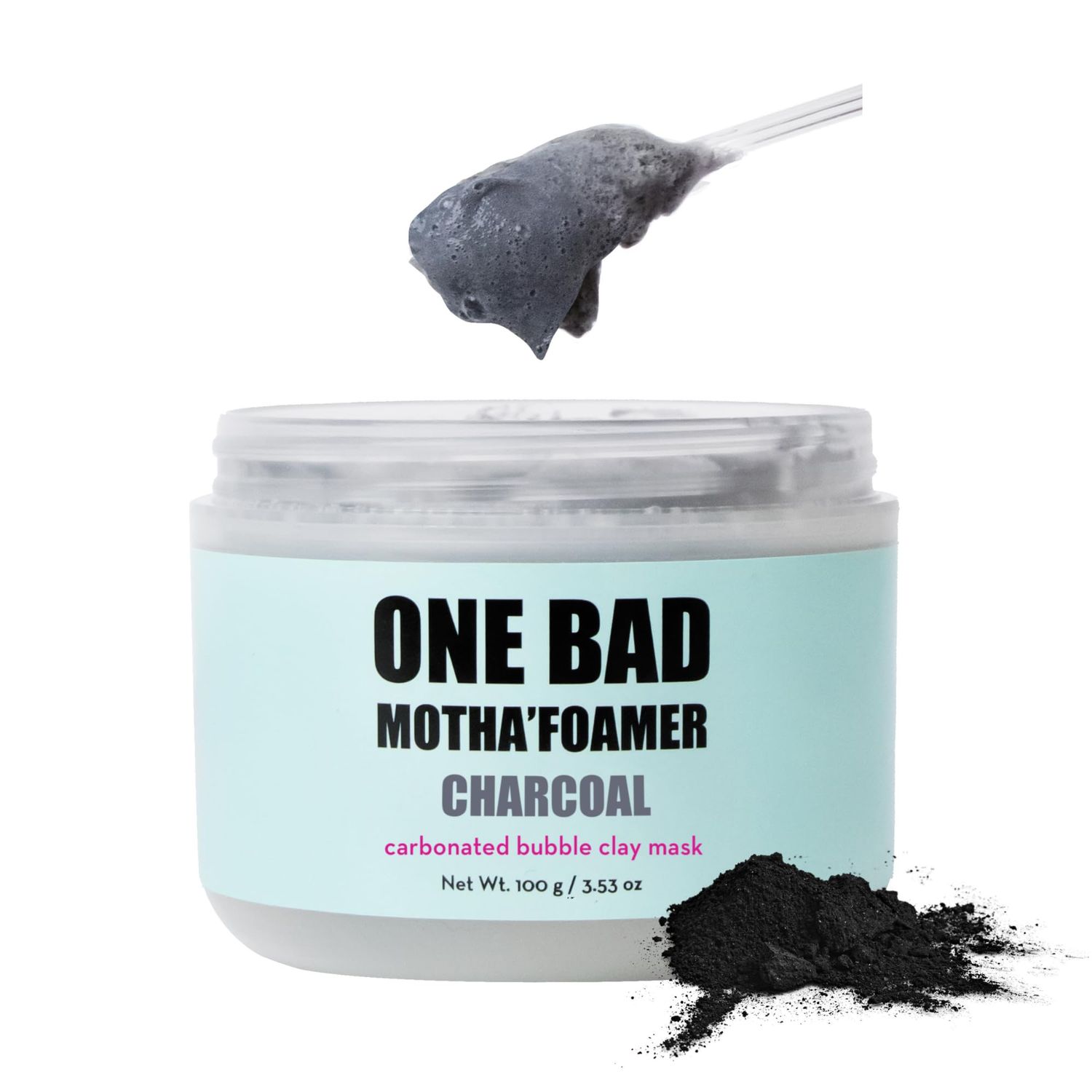 Elizabeth Mott Carbonated Bubble Clay Mask For Face - Charcoal Deep Pore Cleansing For Acne, Blackheads, Breakouts &amp; Reducing Pores - Cruelty-Free Korean Face Mask, 3.53 oz