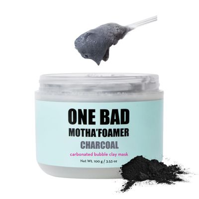 Elizabeth Mott Carbonated Bubble Clay Mask For Face - Charcoal Deep Pore Cleansing For Acne, Blackheads, Breakouts &amp; Reducing Pores - Cruelty-Free Korean Face Mask, 3.53 oz