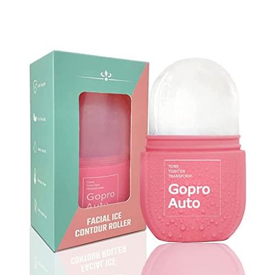 Cube Ice Roller for Face, Ice Facial Roller for Eyes Neck Naturally Tone and Tighten Skin, De-puff Eye Bags, Add a Healthy Glow Cryotherapy Enhance Skin Elasticity (Light Pink