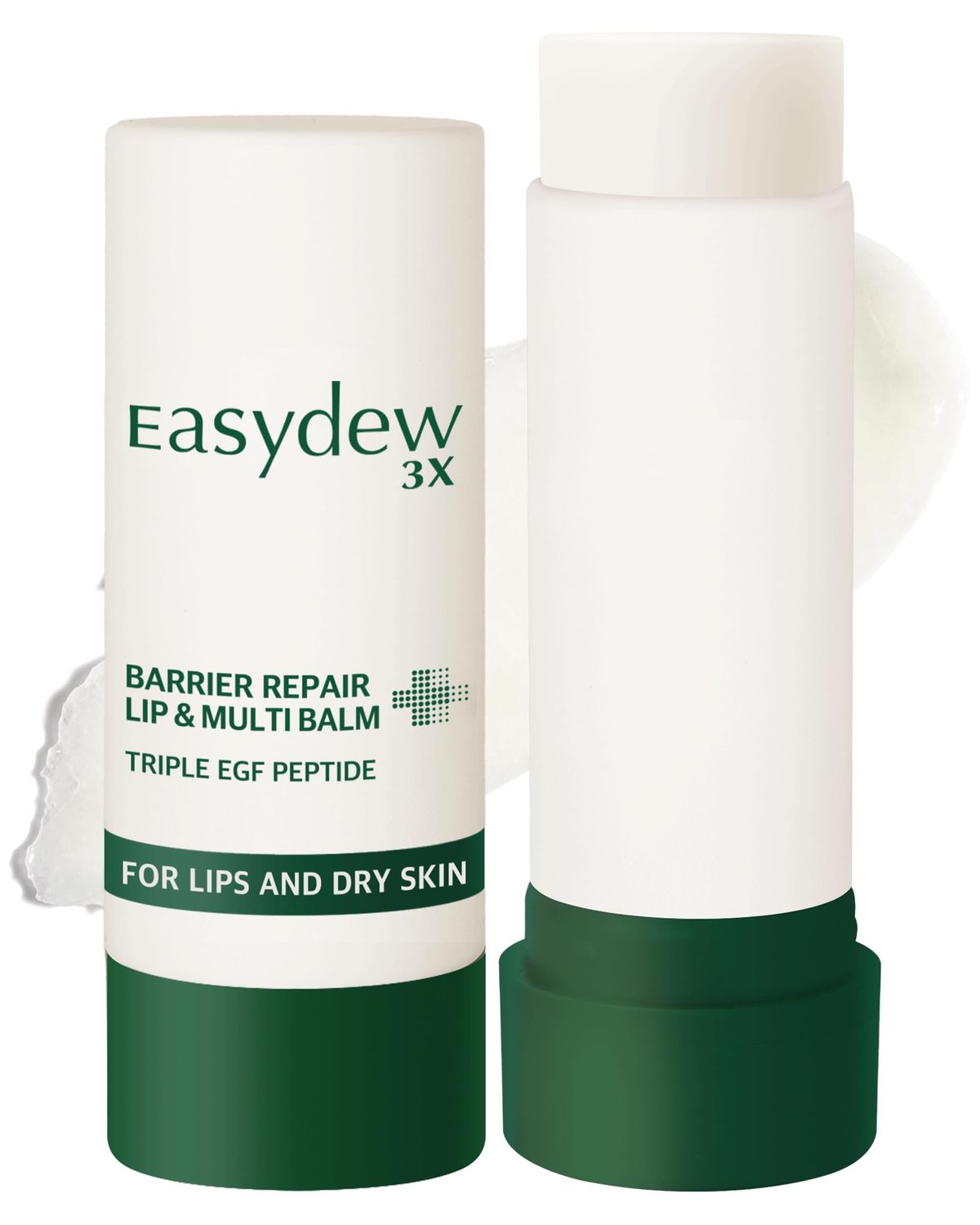 EASYDEW Barrier Lip &amp; Multi Balm - Hydrating and Soothing Multi-Care Stick for Lips, Face, Neck and Body - EGF Peptide, Hyaluronic Acid, Elastin, Collagen, Panthenol - All in One Moisturizer, 0.34 oz.