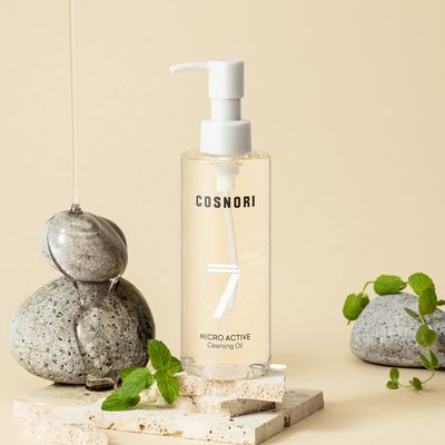 COSNORI Micro Active Cleansing Oil - Korean Vegan Facial Cleansing Oil, Fresh and Light Finish - Gentle Makeup Remover for Face, Hypoallergic, Fermented Oil Complexes, 6.7 fl.oz.