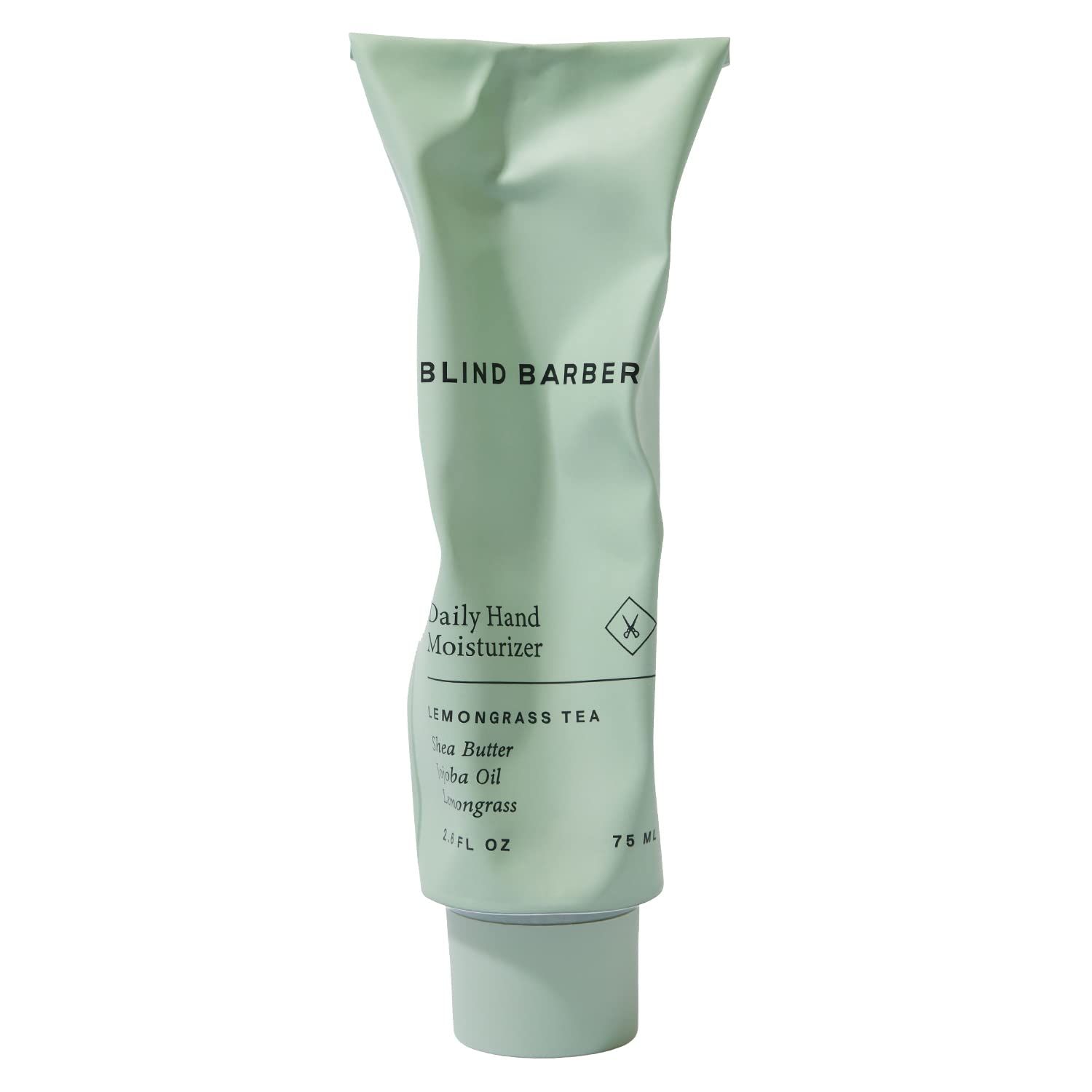 Blind Barber Lemongrass Tea Hand Moisturizer - Hydrating &amp; Soothing Lotion with Shea Butter, Avocado &amp; Jojoba for Dry, Cracked Skin - Men&#39;s Skin Care (2.6oz / 75ml)