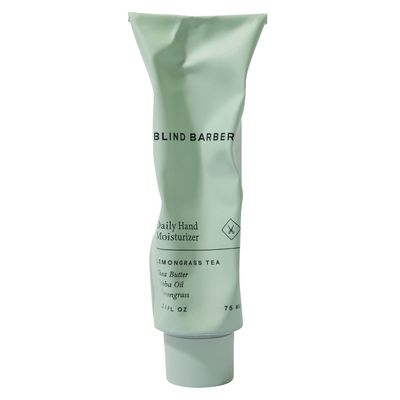 Blind Barber Lemongrass Tea Hand Moisturizer - Hydrating &amp; Soothing Lotion with Shea Butter, Avocado &amp; Jojoba for Dry, Cracked Skin - Men&#39;s Skin Care (2.6oz / 75ml)
