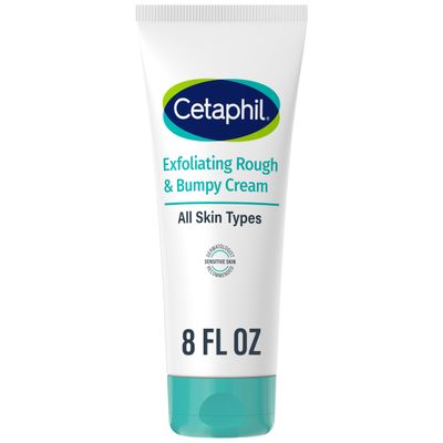 CETAPHIL Exfoliating Rough &amp; Bumpy Cream, Lightweight Cream for All Skin Types, 8 oz Tube, 20% Urea, Gently Exfoliates, Refines Skin Texture, Dermatologist Recommended Brand