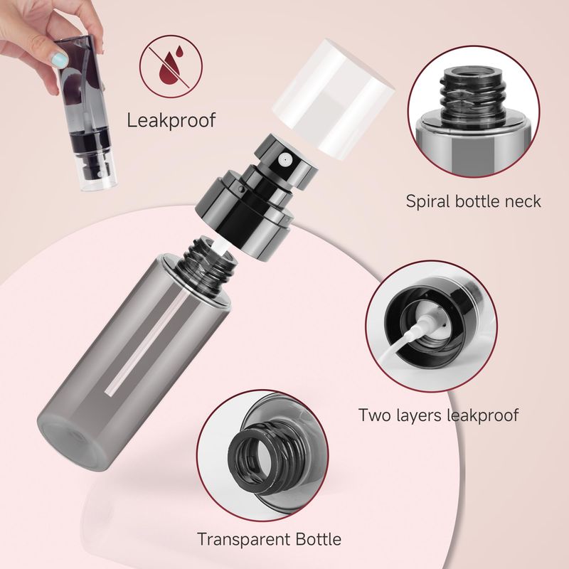 GIVITASOT 9Pack Small Spray Bottle, 1oz Black Plastic Fine Mist Mini Spray Bottles, Empty Refillable Travel Spray Bottle, Mister Spray Bottle for Hair, Cleaning, Salons, Planting, Skin Care