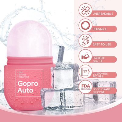 Cube Ice Roller for Face, Ice Facial Roller for Eyes Neck Naturally Tone and Tighten Skin, De-puff Eye Bags, Add a Healthy Glow Cryotherapy Enhance Skin Elasticity (Light Pink