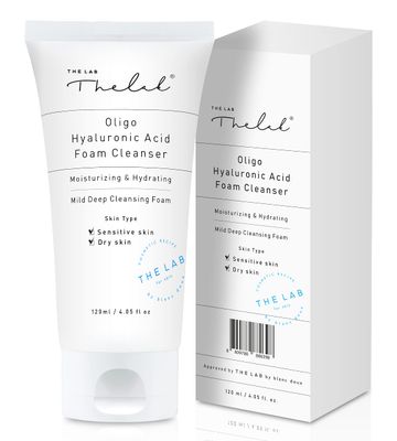 Blanc Doux Oligo Hyaluronic Acid Facial Daily Gentle Deep Foam Cleanser 4.05 Oz Sub-Acidic pH Soft Finish Hydrating Plant-Based Calming Face Wash Acne-Prone Dry Sensitive Skin VEGAN Korean Skincare