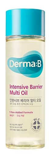 Derma B Intensive Barrier Multi Oil 135ml, 4.56 Fl Oz, Moisturizing Non-Sticky Multi-Use Oil for Body, Hair &amp; Nails, 10 Botanical Oils for Hydrated Radiant Skin, Moisturizer for Sensitive Skincare