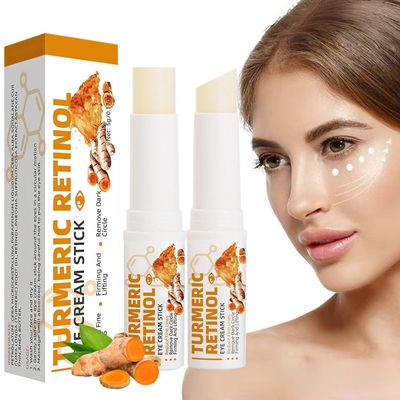 2 PCS Turmeric Retinol Eye Cream Stick, Lumibalm for Under Eye Bags,Eye Balm Stick Hydrating,Turmeric Eye Cream For Puffiness and Bags Reduces Fine Lines