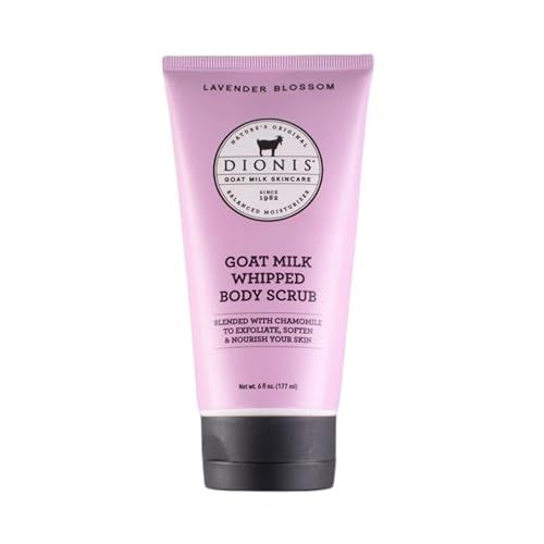 Dionis Goat Milk Skincare Scented Whipped Body Scrubs (6 oz) - Intensely Hydrating and Softens Skin, Made in the USA, Cruelty free, Paraben free (Lavender Blossom)