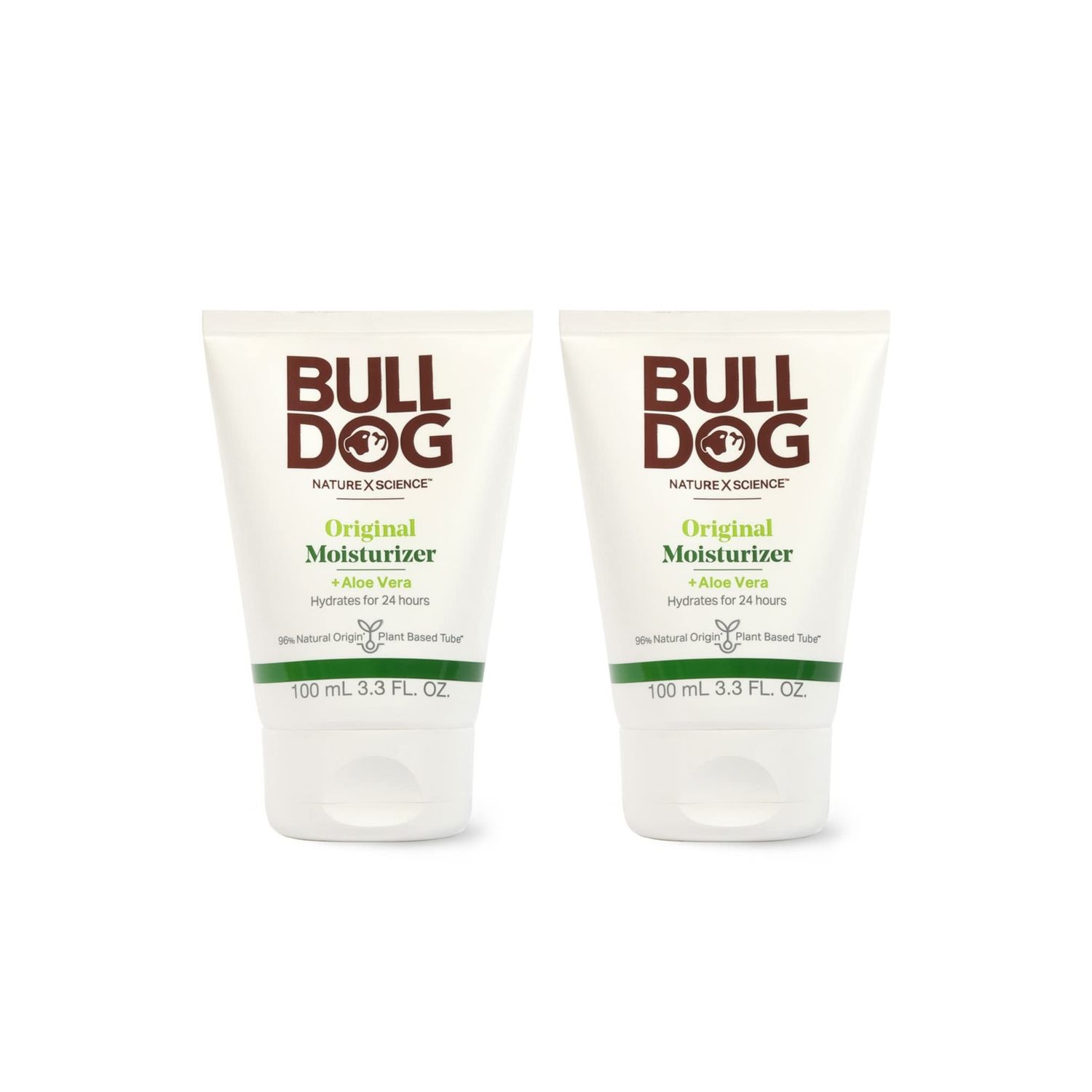 Bulldog Mens Skincare and Grooming Original Facial Moisturizer, 3.3 Fluid Ounce - Pack of 2