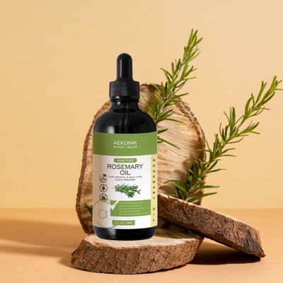 AEKONIK Pure Rosemary Essential Oil, 4 Oz , Moisturizing Hair Serum for Frizzy and Damaged Hair, Face and Skin Care -Organic Hair Growth Oil for Men and Women