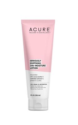 Acure 24HR Moisturizing Lotion - Soothing &amp; Hydrating Unscented Body Lotion with Cocoa Butter &amp; Colloidal Oatmeal - All Natural Moisturizer for Dry and Sensitive Skin - Vegan, Fragrance-Free, 8 Fl Oz