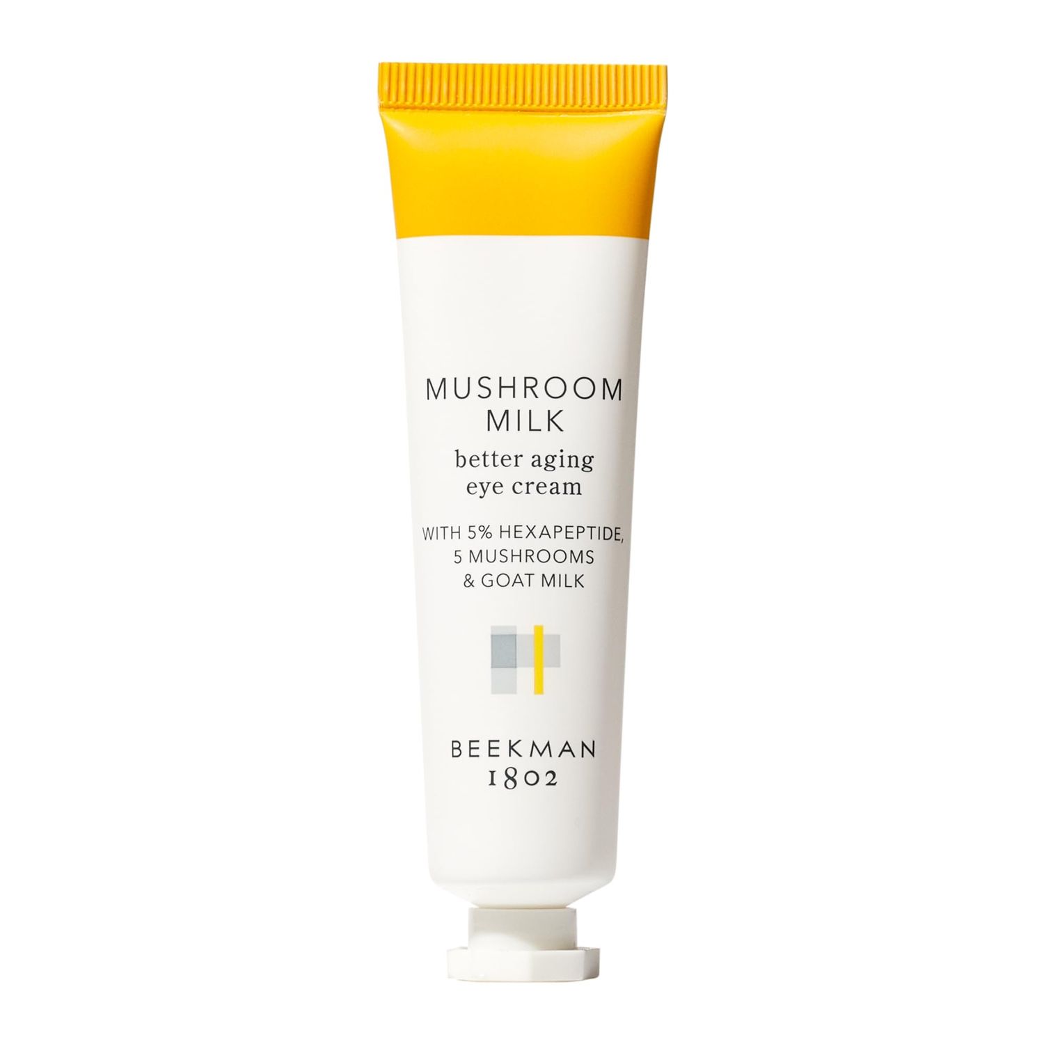 Beekman 1802 Mushroom Goat Milk Eye Cream - Clinically Proven Anti-Aging Eye Treatment for Dark Circles &amp; Fine Lines - With Kojic Acid, Hexapeptide &amp; Mushrooms - Fragrance-Free, Cruelty-Free