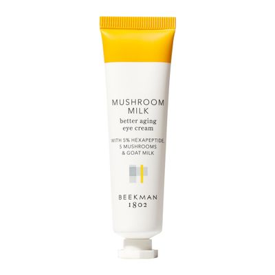 Beekman 1802 Mushroom Goat Milk Eye Cream - Clinically Proven Anti-Aging Eye Treatment for Dark Circles &amp; Fine Lines - With Kojic Acid, Hexapeptide &amp; Mushrooms - Fragrance-Free, Cruelty-Free