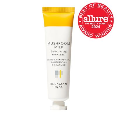 Beekman 1802 Mushroom Goat Milk Eye Cream - Clinically Proven Anti-Aging Eye Treatment for Dark Circles &amp; Fine Lines - With Kojic Acid, Hexapeptide &amp; Mushrooms - Fragrance-Free, Cruelty-Free