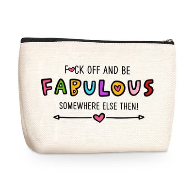 Funny Office Gifts Supplies Retirement Gifts Makeup Bag Cosmetic Travel Bag Going Away Gifts for Coworkers Women Leaving Colleague Employee Farewell Friends Skincare Bag for Boss Day Birthday