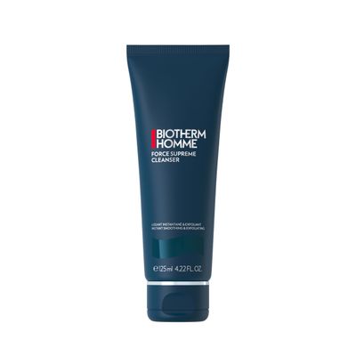 Biotherm Homme Force Supreme Cleanser, Smoothing &amp; Exfoliating Face Cleanser for Men with Blue Algae, Cedar Bud Extract &amp; Exfoliating Micro-Particles, for Soft and Comfortable Skin, 4.2 Fl. Oz.