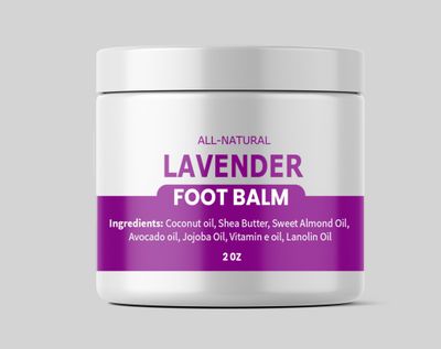 beatmodels Hand-Made Lavender Hand &amp; Foot Balm, Relieve Cracked heels, Dry Hands, Elbow, Relieve Itchy skin - 2 Ounces