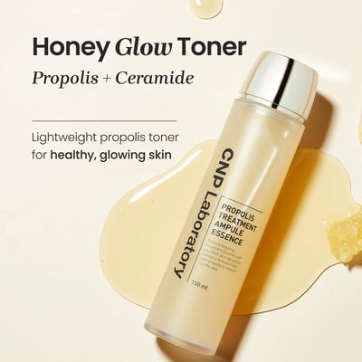 CNP Honey Ceramide Toner (5.07 fl. oz) - Hydrating Centella Glow Booster with Propolis Extract &amp; Hyaluronic Acid, Soothing, Nourishing, for Glass Skin, Gifts for Women, Korean Skin Care