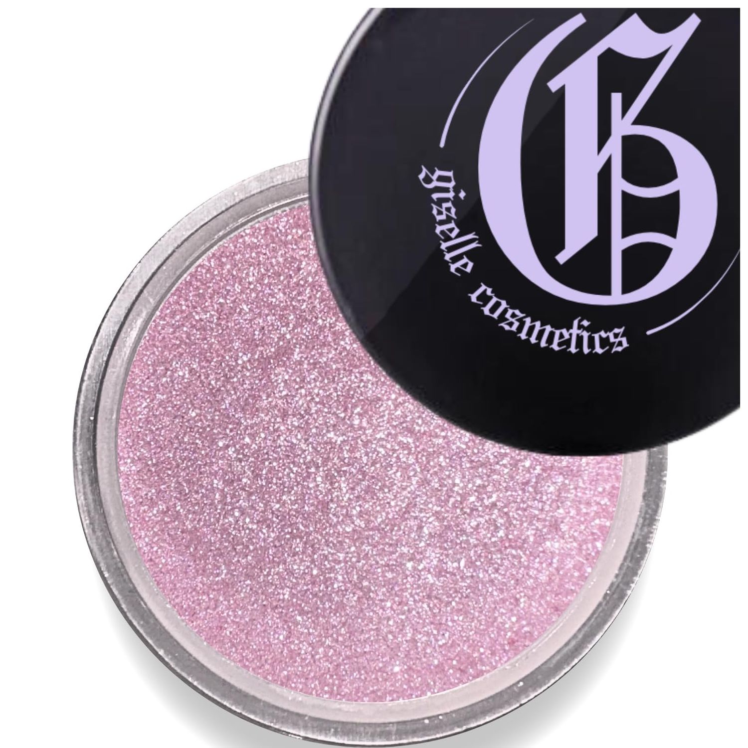Giselle Cosmetics Silver Pink Mineral Loose Eyeshadow - Organic Sparkle and Shimmer Eyeshadow Palette - Highlighter Makeup with Light Pink, Purple, Lavender, Rose Gold, Metallic &amp; Hot Pink Tones